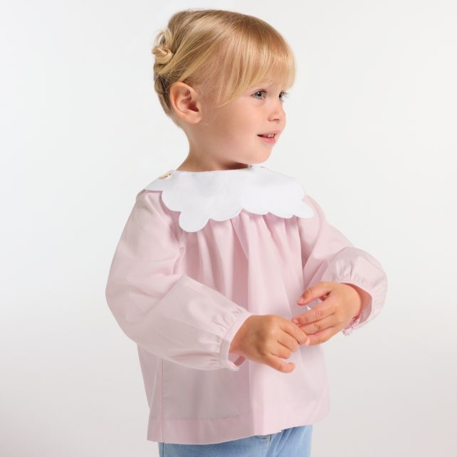 Baby girl blouse in poplin