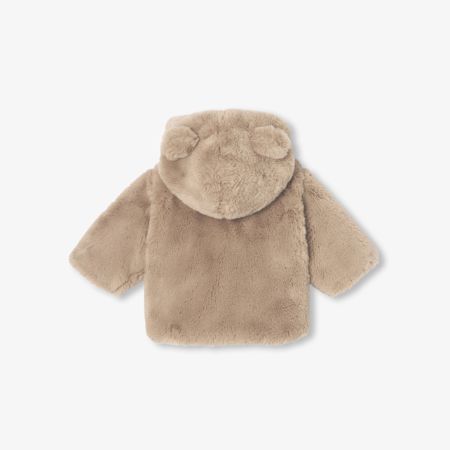Baby coat in faux fur