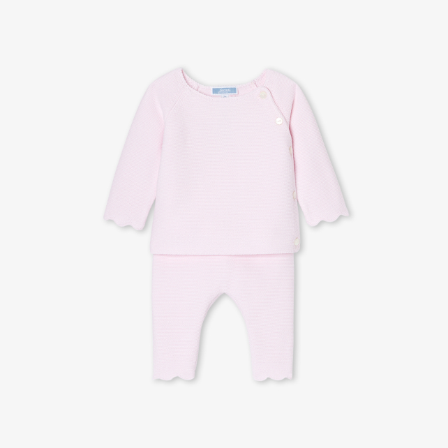 Körpə qız üçün trikotaj dəst (qarma tikişli)