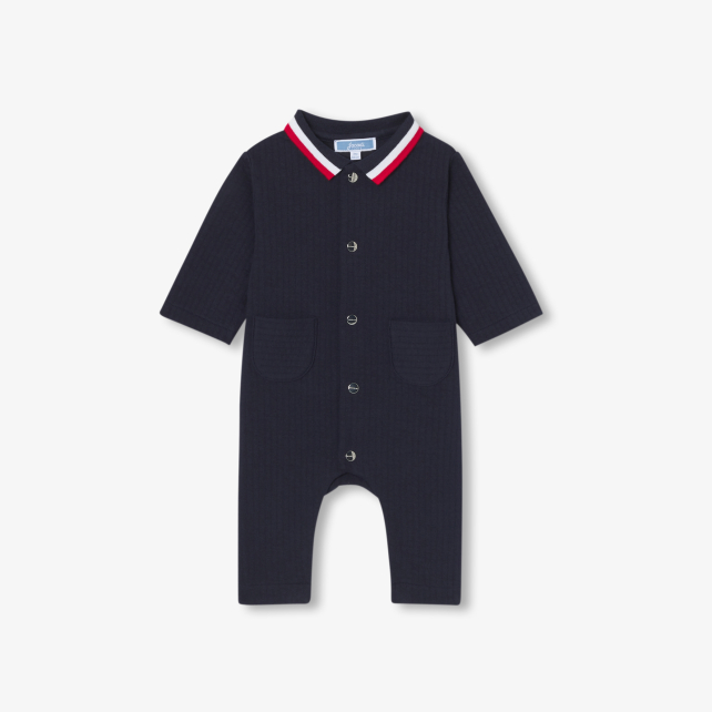 Baby boy jumpsuit in quilted jersey