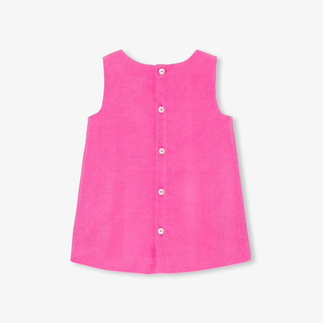 Baby girl velvet pinafore dress