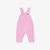 Baby girl overalls in striped twill