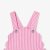 Baby girl overalls in striped twill