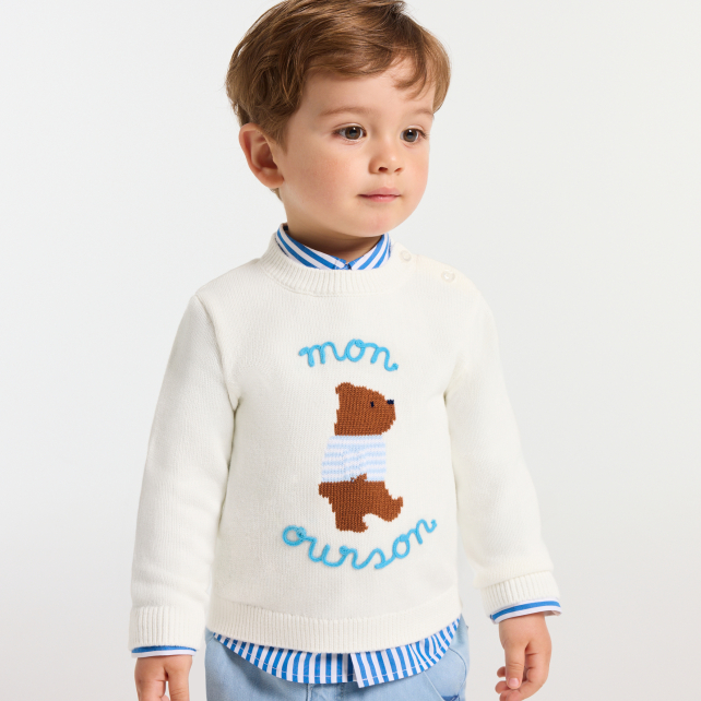 Baby boy cotton jumper