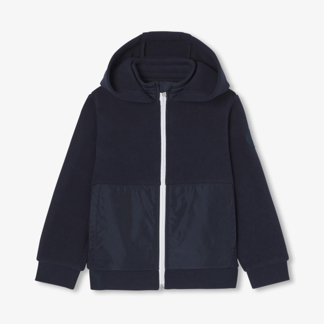 Boy zip-up fleece sweatshirt