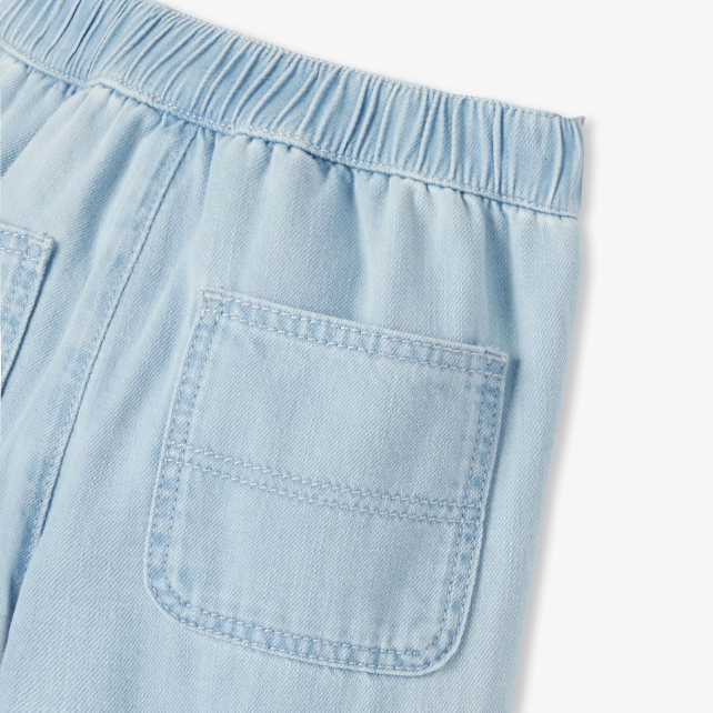 Körpə üçün yüngül kanvas cins şalvar