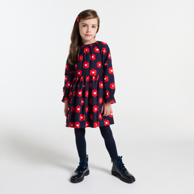 Girl dress in milleraies velvet 