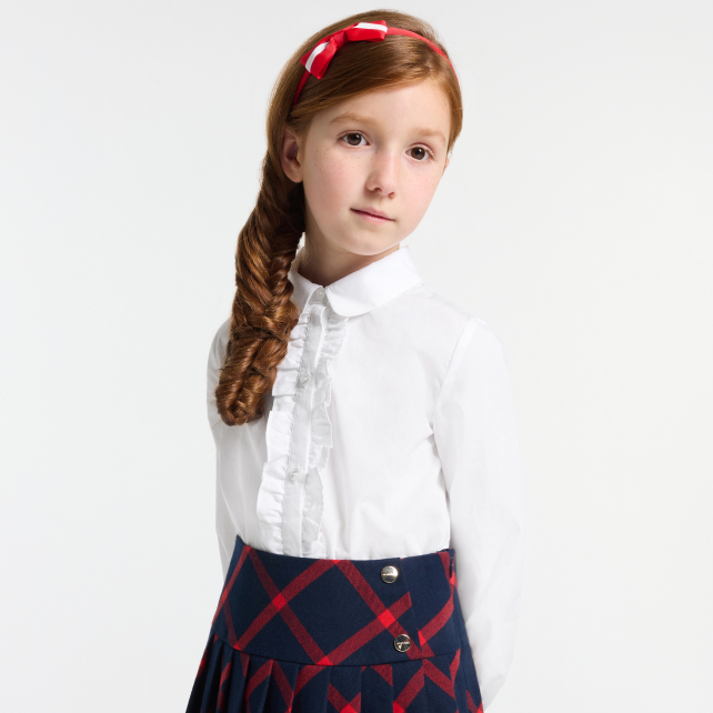 Qız üçün poplin köynək