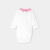 Baby girl bodysuit with petal collar