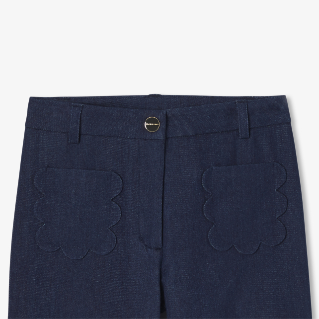 Qız üçün geniş paçalı cins şalvar