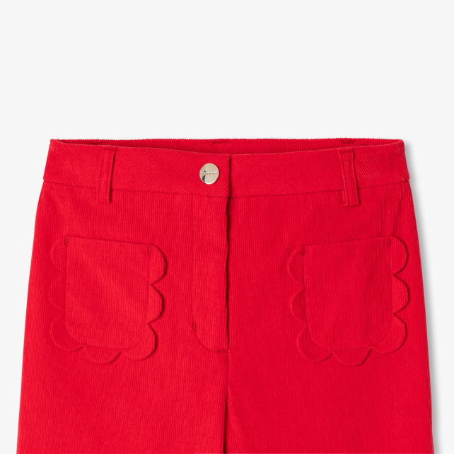 Girl velvet milleraies trousers 