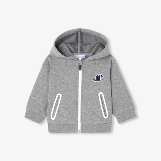 Körpə oğlan üçün fermuarlı fliis sviter