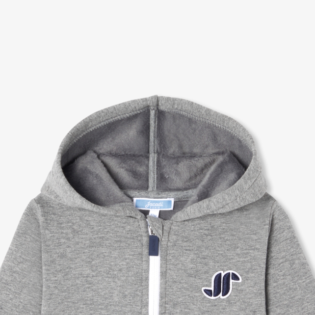 Körpə oğlan üçün fermuarlı fliis sviter