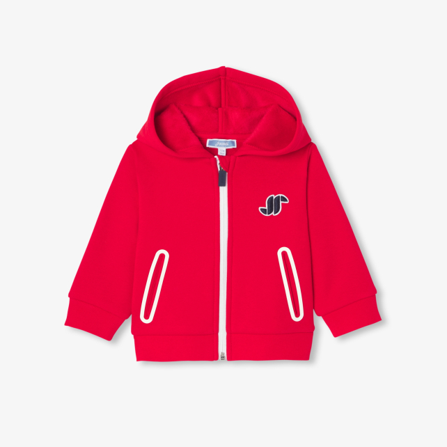 Baby boy fleece zip-up sweatshirt