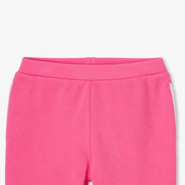 Girl joggers in piqué knit