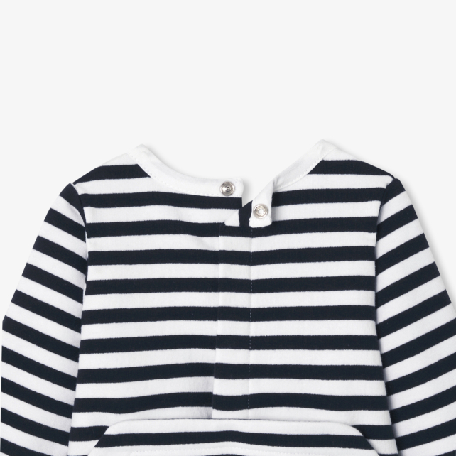 Baby boy pyjamas in striped fleece