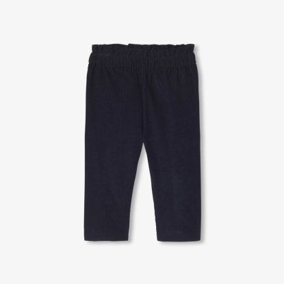 Baby girl trousers in milleraies velvet