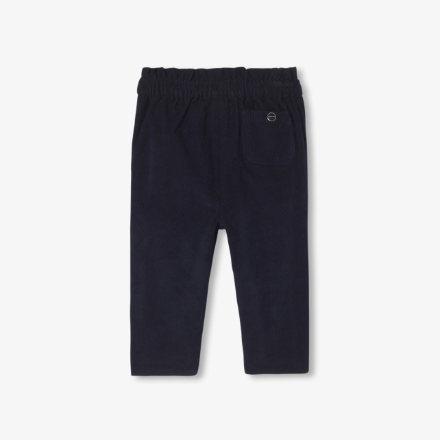 Baby girl trousers in milleraies velvet