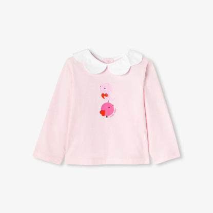 Körpə qız üçün pambıq jersi t-shirt
