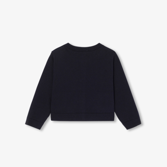 Baby girl cardigan in cotton and wool