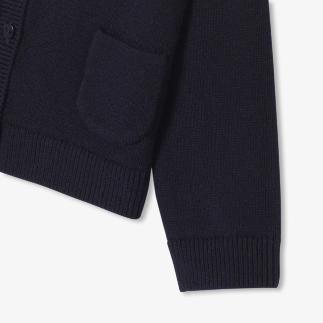 Körpə qız üçün pambıq və yun kardiqan