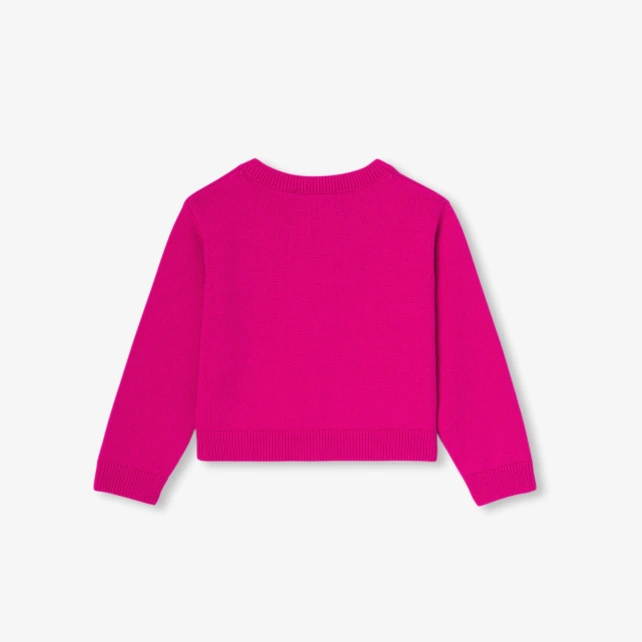 Körpə qız üçün pambıq və yun kardiqan