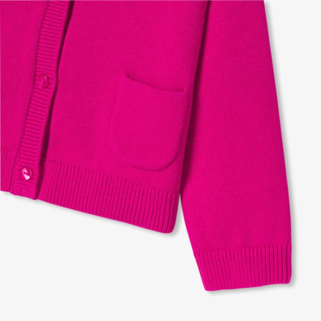 Körpə qız üçün pambıq və yun kardiqan