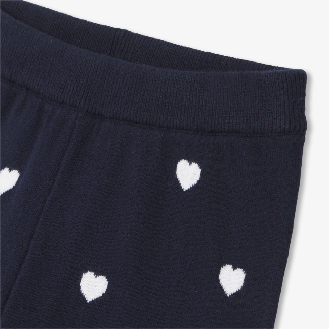 Baby girl knitted heart trousers