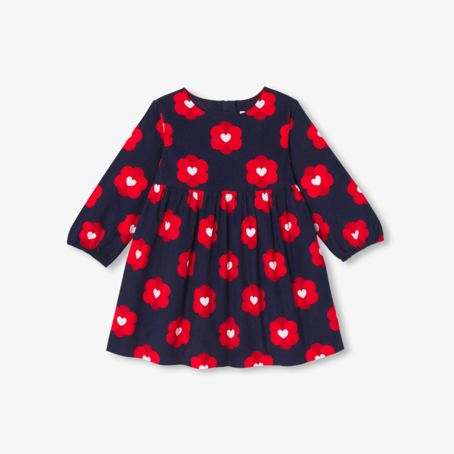 Baby girl dress in velvet milleraies