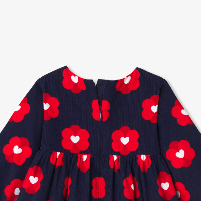 Baby girl dress in velvet milleraies