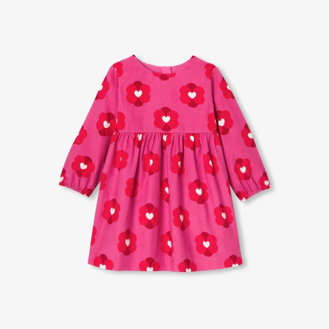 Baby girl dress in velvet milleraies