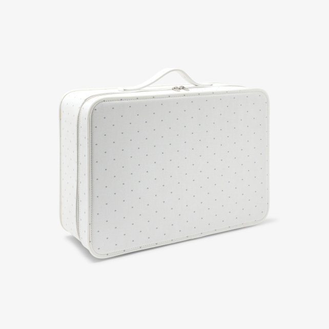 Baby large suitcase in coated cotton