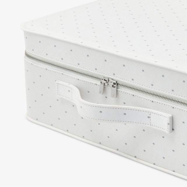 Baby large suitcase in coated cotton