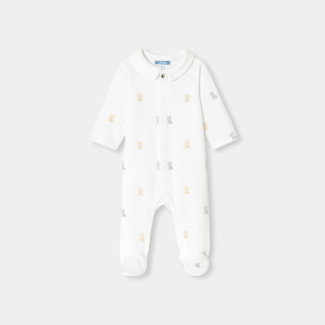 Baby teddy bear velvet pyjamas