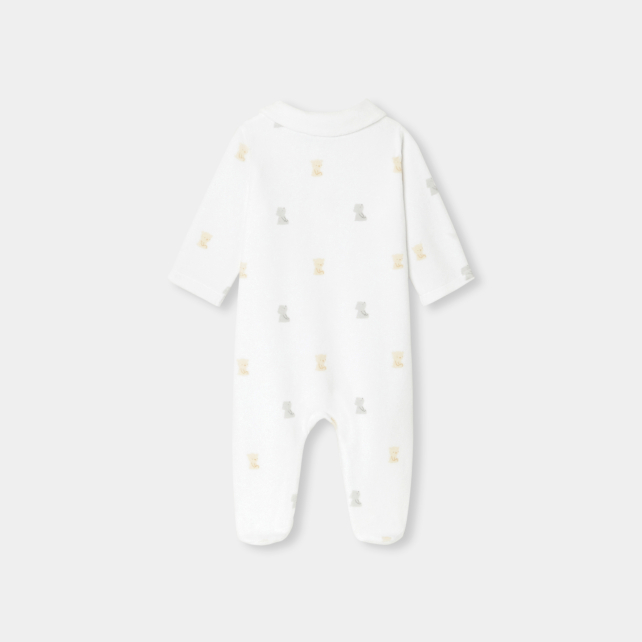 Baby teddy bear velvet pyjamas