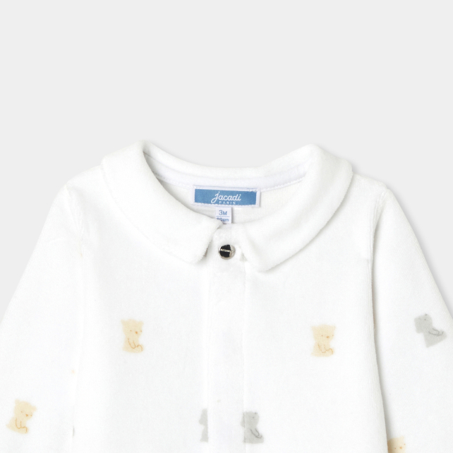 Baby teddy bear velvet pyjamas