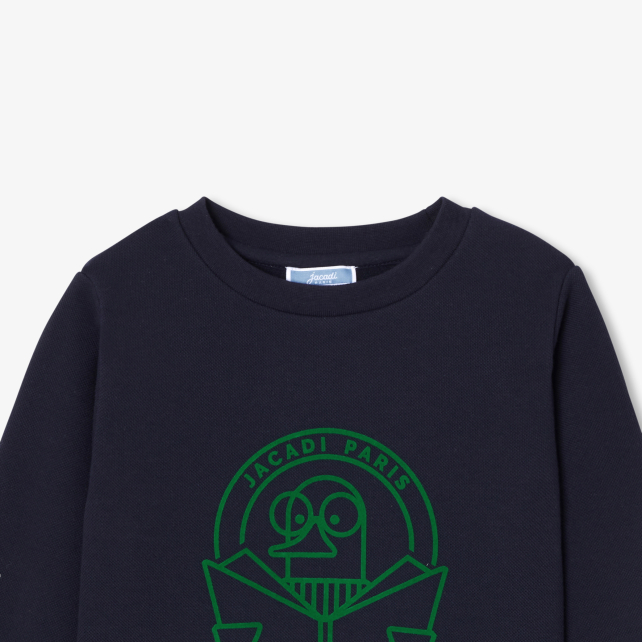 Boy double-face piqué sweatshirt