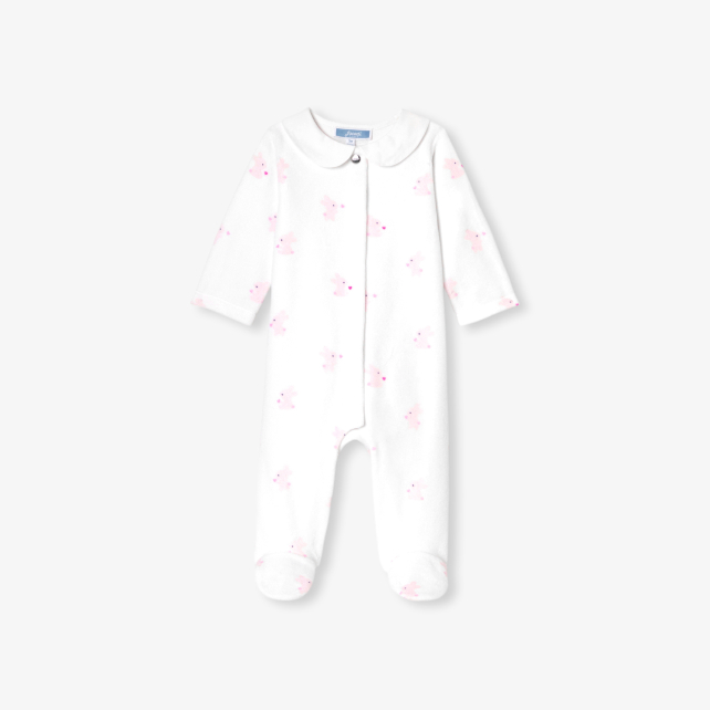 Baby girl velvet bunny pyjamas