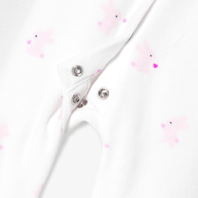 Baby girl velvet bunny pyjamas