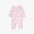 Baby girl heart knit jumpsuit