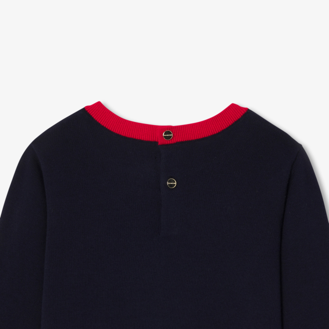 Girl jacquard flower sweater