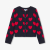 Girl jacquard heart cardigan