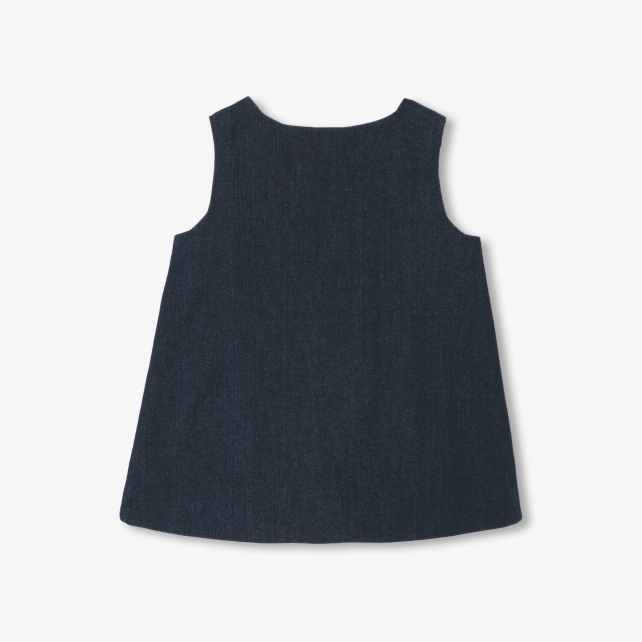 Baby girl denim pinafore dress