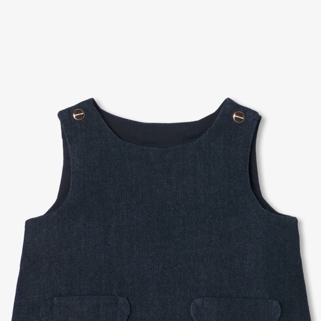 Baby girl denim pinafore dress