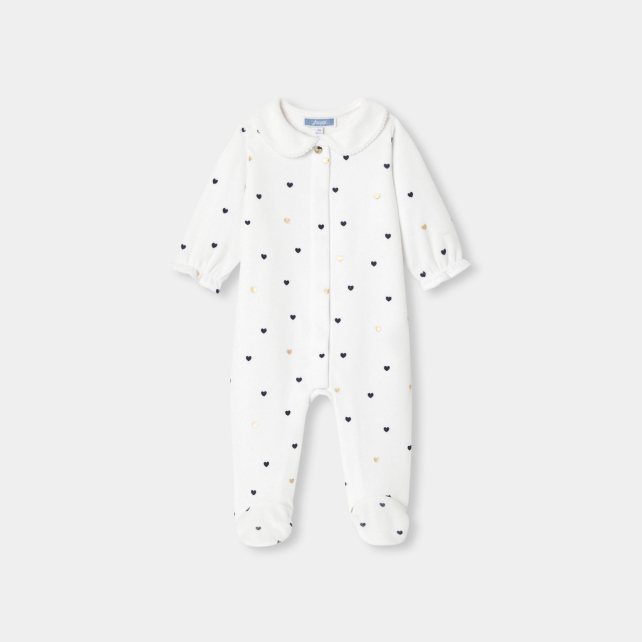 Pyjama baby girl heart pattern