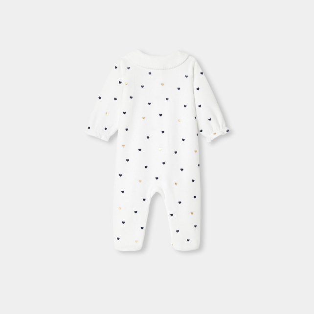 Pyjama baby girl heart pattern