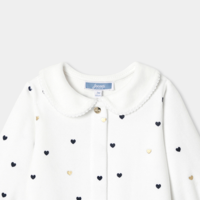 Ürək naxışlı körpə qız pijaması