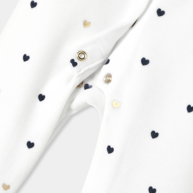 Pyjama baby girl heart pattern