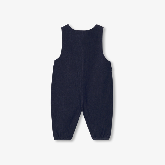 Baby girl dungarees in soft denim