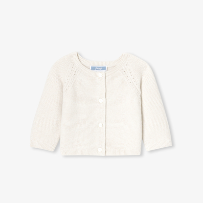Baby girl garter stitch cardigan